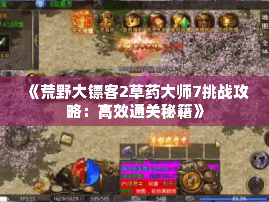 《荒野大镖客2草药大师7挑战攻略：高效通关秘籍》