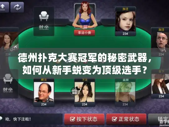 德州扑克大赛冠军的秘密武器，如何从新手蜕变为顶级选手？