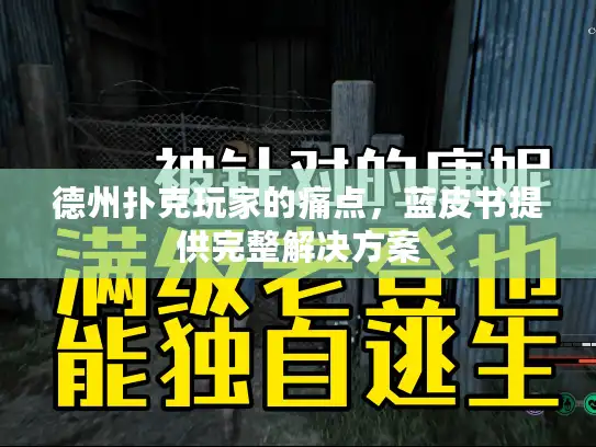 德州扑克玩家的痛点,蓝皮书提供完整解决方案 德州扑克玩家的痛点,蓝皮书提供完整解决方案