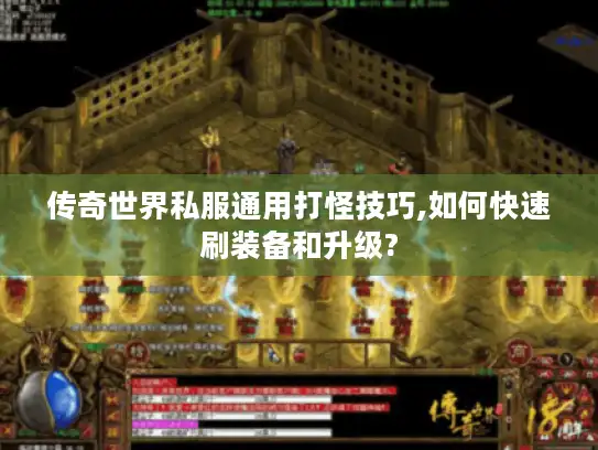 传奇世界私服通用打怪技巧,如何快速刷装备和升级?