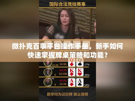 微扑克百事平台操作手册，新手如何快速掌握牌桌策略和功能？