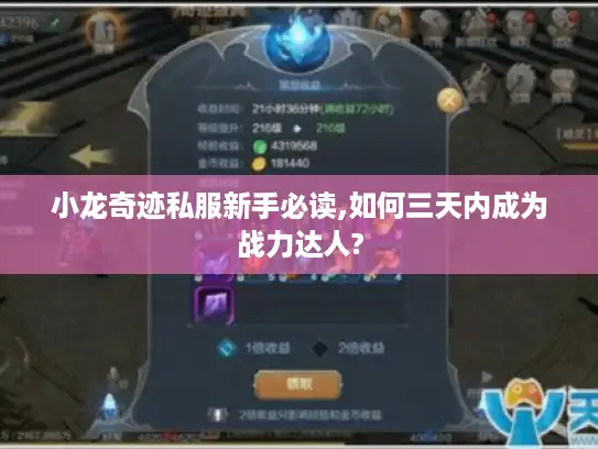 小龙奇迹私服新手必读,如何三天内成为战力达人?