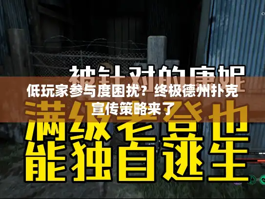 低玩家参与度困扰？终极德州扑克宣传策略来了