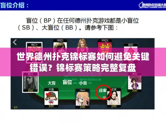 世界德州扑克锦标赛如何避免关键错误？锦标赛策略完整复盘