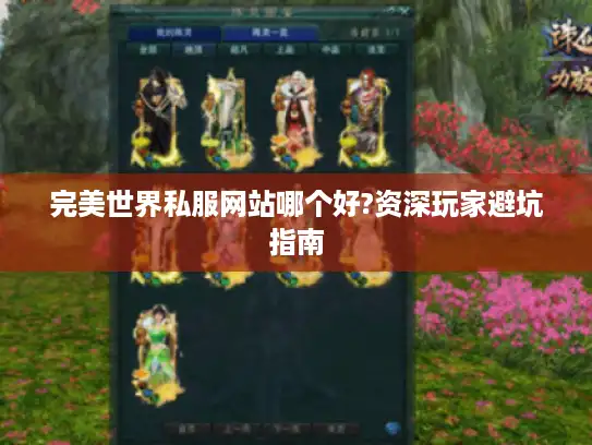 完美世界私服网站哪个好?资深玩家避坑指南