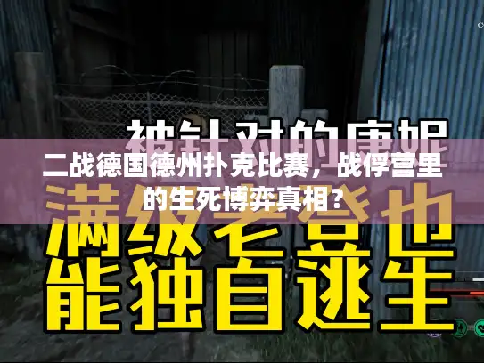 二战德国德州扑克比赛，战俘营里的生死博弈真相？