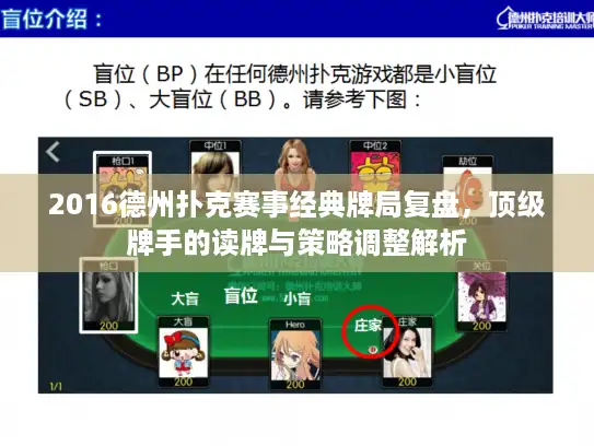 2016德州扑克赛事经典牌局复盘，顶级牌手的读牌与策略调整解析