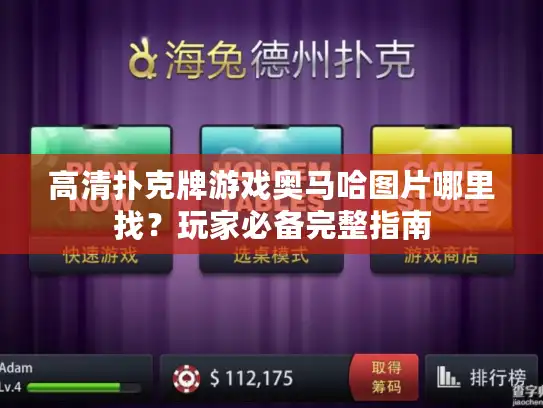 高清扑克牌游戏奥马哈图片哪里找？玩家必备完整指南