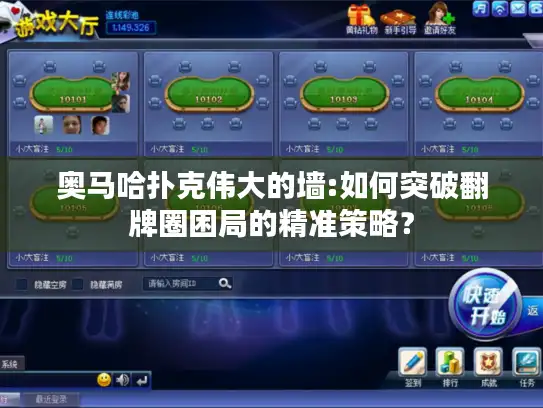 奥马哈扑克伟大的墙:如何突破翻牌圈困局的精准策略？