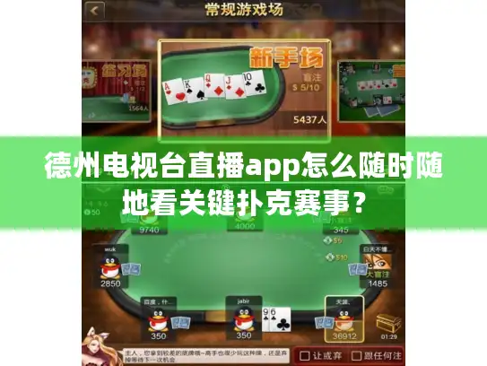 德州电视台直播app怎么随时随地看关键扑克赛事？