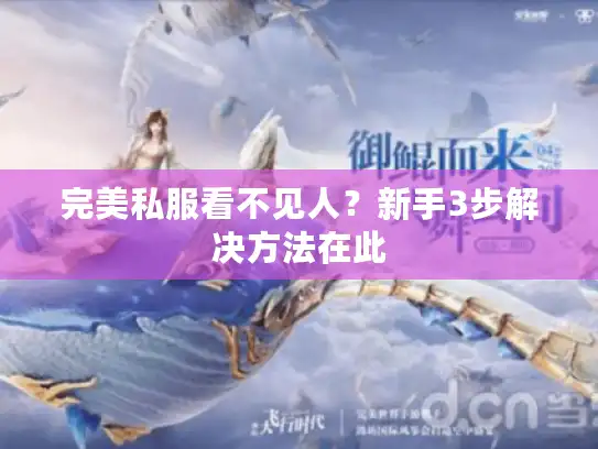 完美私服看不见人？新手3步解决方法在此