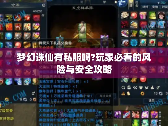 梦幻诛仙有私服吗?玩家必看的风险与安全攻略