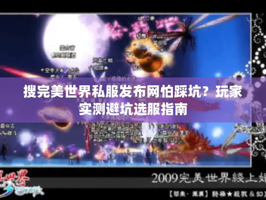 搜完美世界私服发布网怕踩坑？玩家实测避坑选服指南
