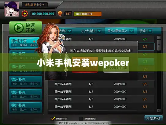 小米手机安装wepoker