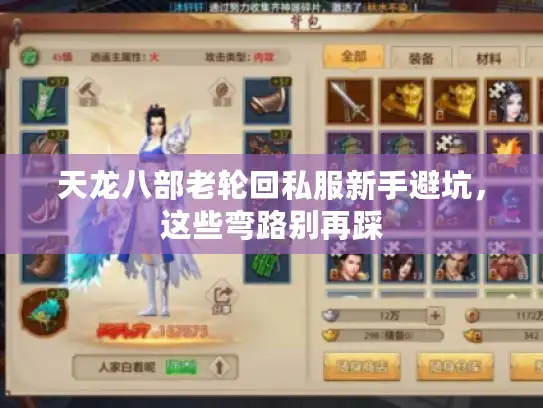 天龙八部老轮回私服新手避坑，这些弯路别再踩