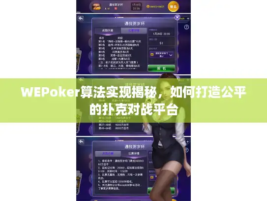 WEPoker算法实现揭秘，如何打造公平的扑克对战平台