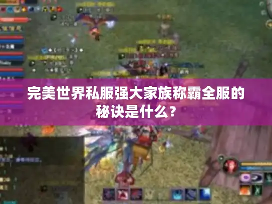 完美世界私服强大家族称霸全服的秘诀是什么? 完美世界私服强大家族称霸全服的秘诀是什么?