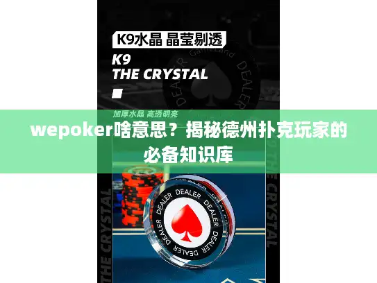 wepoker啥意思？揭秘德州扑克玩家的必备知识库