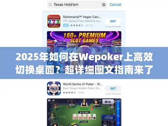 2025年如何在Wepoker上高效切换桌面？超详细图文指南来了！