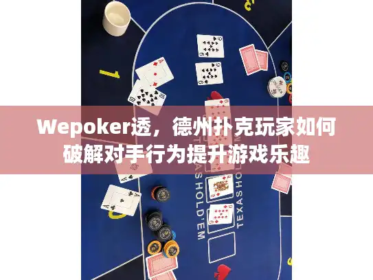 Wepoker透，德州扑克玩家如何破解对手行为提升游戏乐趣