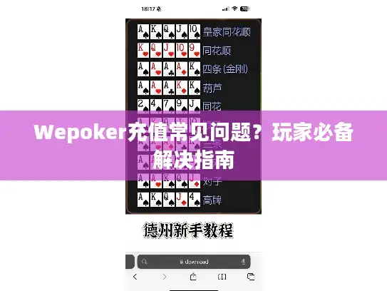 Wepoker充值常见问题？玩家必备解决指南