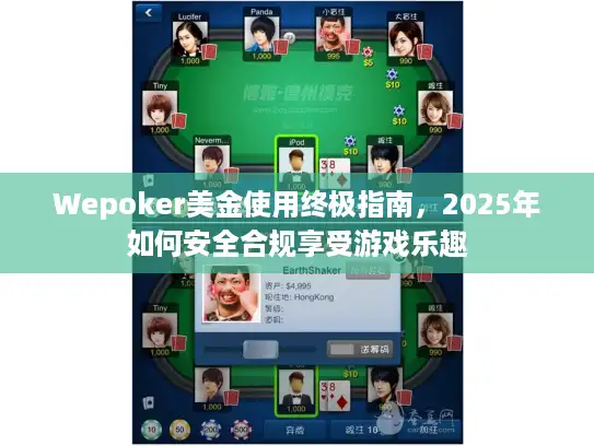 Wepoker美金使用终极指南，2025年如何安全合规享受游戏乐趣