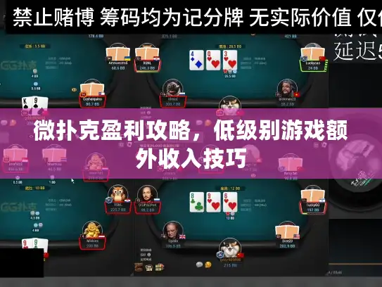 微扑克盈利攻略，低级别游戏额外收入技巧
