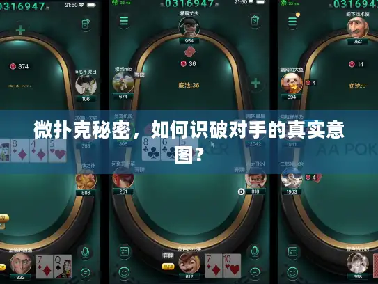 微扑克秘密，如何识破对手的真实意图？