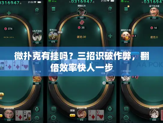 微扑克有挂吗?三招识破作弊,翻倍效率快人一步 微扑克有挂吗?三招识破作弊,翻倍效率快人一步