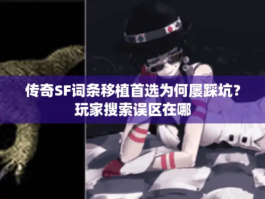 传奇SF词条移植首选为何屡踩坑？玩家搜索误区在哪