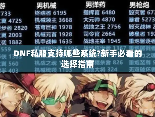 DNF私服支持哪些系统?新手必看的选择指南 DNF私服支持哪些系统?新手必看的选择指南
