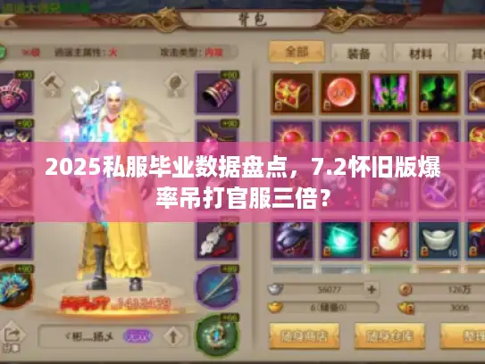 2025私服毕业数据盘点,7.2怀旧版爆率吊打官服三倍? 2025私服毕业数据盘点,7.2怀旧版爆率吊打官服三倍?