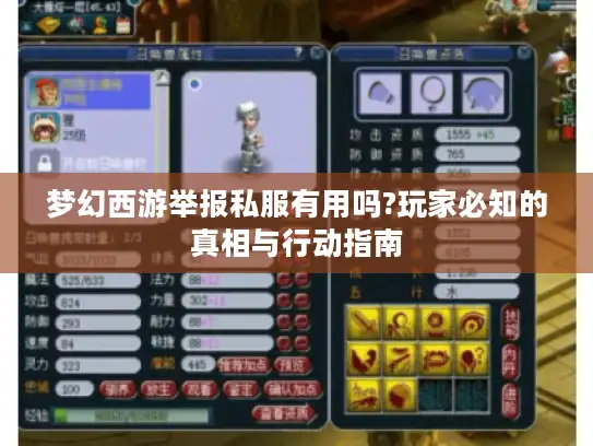 梦幻西游举报私服有用吗?玩家必知的真相与行动指南