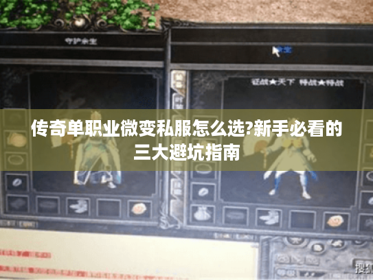 传奇单职业微变私服怎么选?新手必看的三大避坑指南 传奇单职业微变私服怎么选?新手必看的三大避坑指南