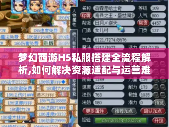 梦幻西游H5私服搭建全流程解析,如何解决资源适配与运营难题?