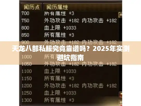 天龙八部私服究竟靠谱吗？2025年实测避坑指南