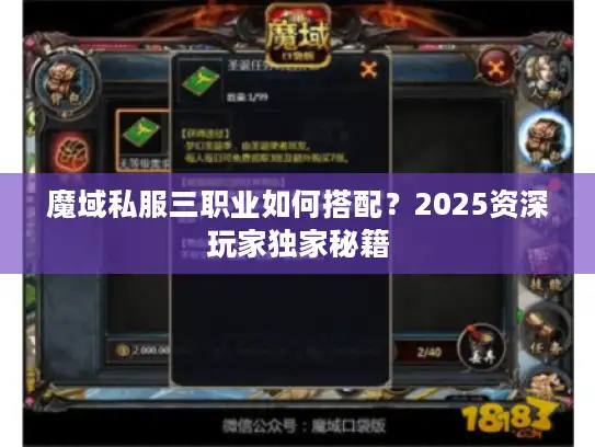 魔域私服三职业如何搭配?2025资深玩家独家秘籍 魔域私服三职业如何搭配?2025资深玩家独家秘籍