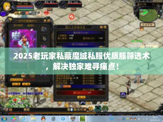2025老玩家私藏魔域私服优质服筛选术，解决独家难寻痛点！