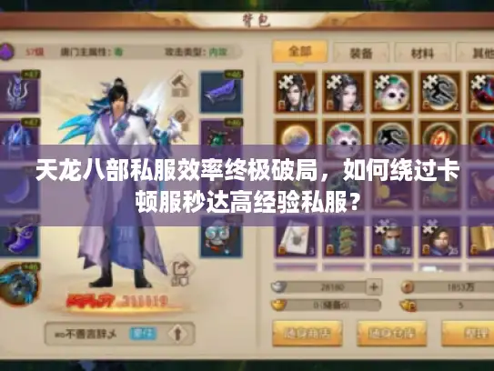 天龙八部私服效率终极破局，如何绕过卡顿服秒达高经验私服？