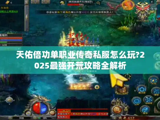 天佑倍功单职业传奇私服怎么玩?2025最强开荒攻略全解析