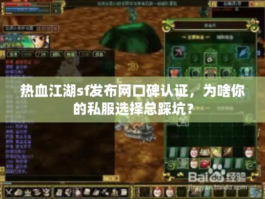 热血江湖sf发布网口碑认证，为啥你的私服选择总踩坑？