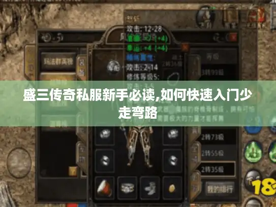 盛三传奇私服新手必读,如何快速入门少走弯路