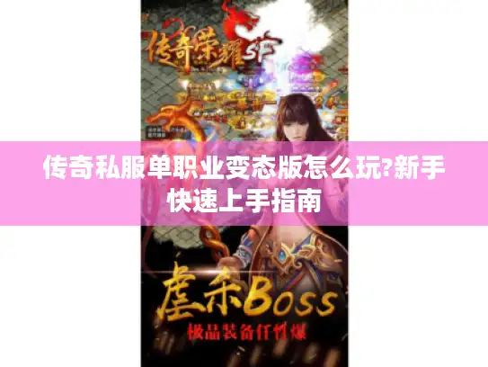 传奇私服单职业变态版怎么玩?新手快速上手指南